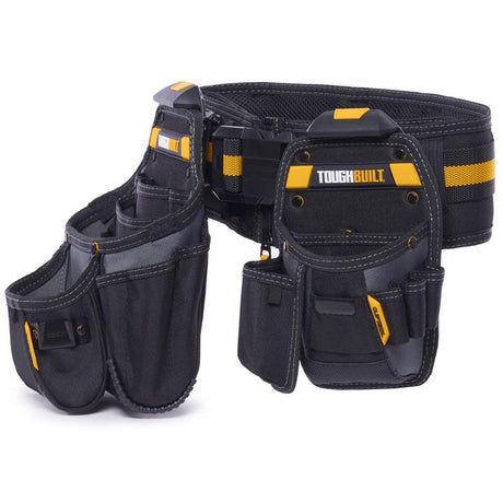 ToughBuilt 27 pocket Polyester Handyman Tool Belt 16 in. L X 12.5 in. H Black/Orange L 32 in to 48 i