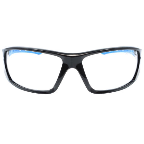 General Electric 04 Series Impact-Resistant Safety Glasses Clear Lens Black/Blue Frame 1 pk