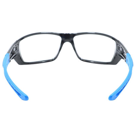 General Electric 04 Series Impact-Resistant Safety Glasses Clear Lens Black/Blue Frame 1 pk