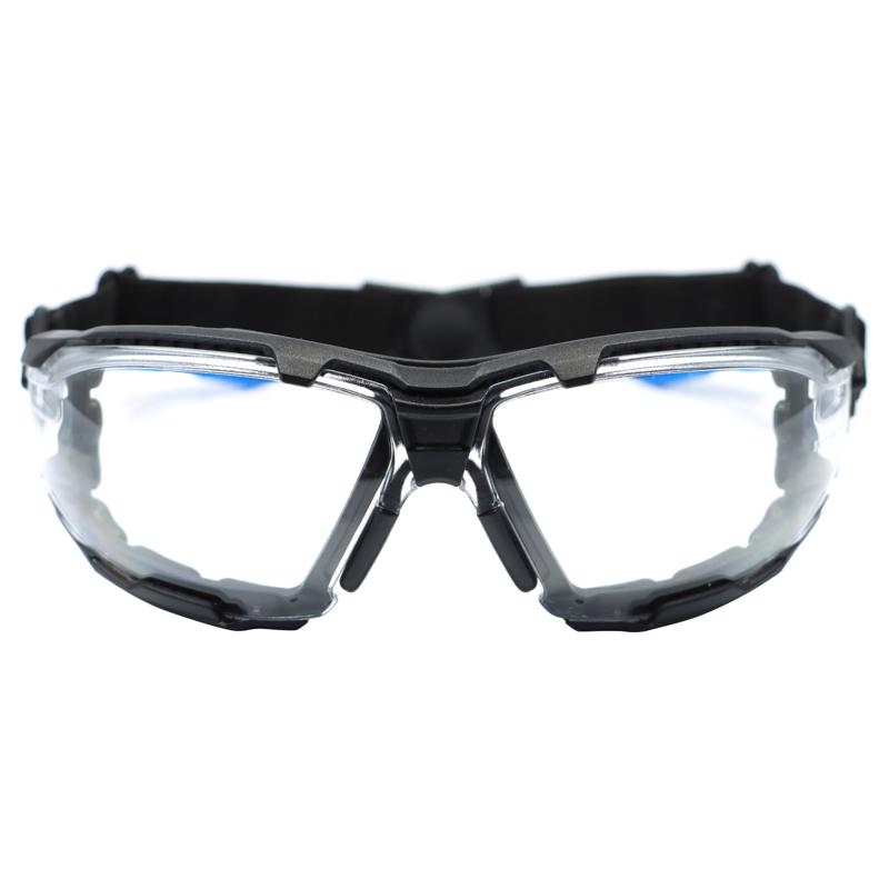 General Electric 05 Series Anti-Fog Impact-Resistant Safety Glasses Clear Lens Black/Blue Frame 1 pk