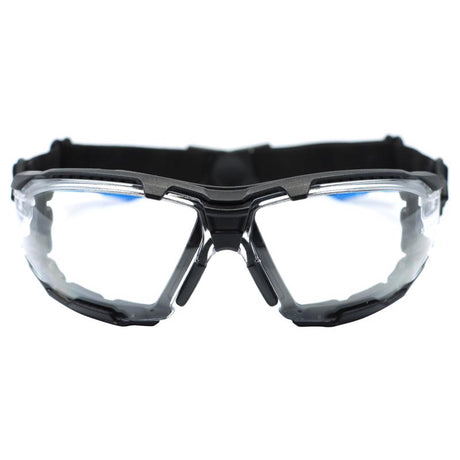 General Electric 05 Series Anti-Fog Impact-Resistant Safety Glasses Clear Lens Black/Blue Frame 1 pk