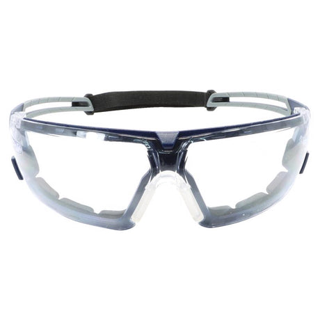 General Electric 11S Series Anti-Fog Impact-Resistant Safety Glasses Clear Lens Blue/Gray Frame 1 pk
