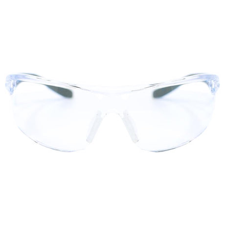 General Electric 02 Series Impact-Resistant Safety Glasses Clear Lens Blue/Gray Frame 1 pk