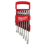 Milwaukee Max Bite SAE I-Beam Handle Combination Wrench Set 12 in. L 7 pc