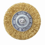 Norton Clipper 3 in. Coarse Crimped Wire Wheel Brass 4500 rpm 1 pc