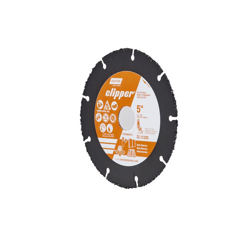 Norton Clipper 5 in. D X 7/8 in. X 1/16 in. thick Carbide Cut-Off Wheel 1 pc
