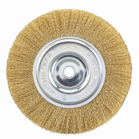 Norton Clipper 8 in. Coarse Crimped Wire Wheel Brush Brass 3750 rpm 1 pc