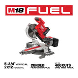 Milwaukee M18 FUEL 2734-21 Dual Bevel Sliding Compound Miter Saw, Battery, 10 in Dia Blade, 4000 rpm Speed