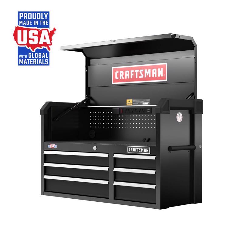 Craftsman S2000 41 in. 6 drawer Steel Tool Chest 24.5 in. H X 16 in. D