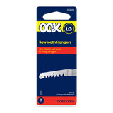 OOK 50203 Sawtooth Hanger, 20 lb, Steel, Brushed Nickel, 3/PK