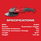 Milwaukee M18 FUEL Cordless 7 to 9 in. Large Angle Grinder Tool Only