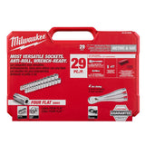 Milwaukee 3/8 in. drive Metric and SAE 29 Piece Mechanics Ratchet and Socket Set 90 teeth