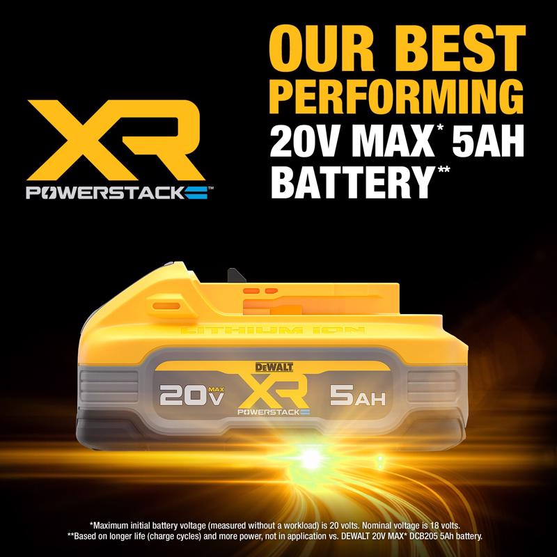 DeWalt 20V MAX XR POWERSTACK DCBP520C 5 Ah Lithium-Ion Battery and Charger Starter Kit