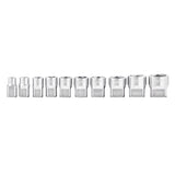 Milwaukee 3/8 in. drive SAE 6 Point Chrome Low Profile Socket Set 10 pc