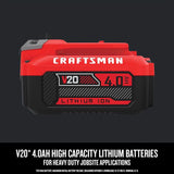 Craftsman V20 CMCB204-2CK 4 Ah Lithium-Ion Two Battery and Charger Starter Kit 2 pc