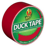 Duck 1265014 Duct Tape, Red, 8 mil Thick, 20 yd L, 1.88 in W