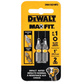 DeWalt Max Fit Square #1 X 1 in. L Screwdriver Bit Set Steel 2 pk