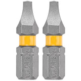 DeWalt Max Fit Square #2 X 1 in. L Screwdriver Bit Set Steel 2 pk