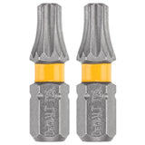 DeWalt Max Fit Torx T25 X 1 in. L Screwdriver Bit Set Steel 2 pk