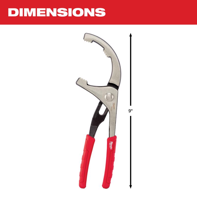 Milwaukee 9 in. Steel Oil Filter and PVC Pliers
