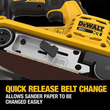 DeWalt XR 20V MAX 3 in. W X 21 in. L Cordless Belt Sander Tool Only