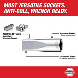Milwaukee 3/8 in. X 1/2 in. drive SAE 6 Point Standard Socket 1 pc