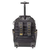 DeWalt Polyester/Tarpaulin Pro Backpack on Wheels Tool Bag 46 pocket Black/Yellow 1 pc
