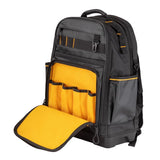 DeWalt 7.75 in. W X 18.75 in. H Polyester/Tarpaulin Pro Backpack Tool Bag 43 pocket Black/Yellow 1 p
