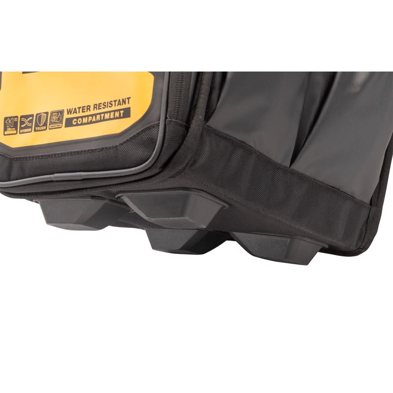 DeWalt Ballistic Nylon Electrician Tote Tote Bag 34 pocket Black/Yellow 1 pc
