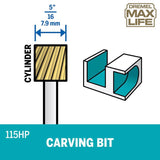 Dremel Max Life 5/16 in. X 1.5 in. L X 0.31 in. W High Speed Steel Cylindrical High Speed Cutter Mul