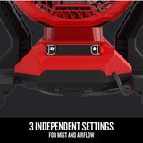 Craftsman V20 10 in. H 3 speed Misting Fan