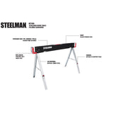 Steelman 30 in. H X 47 in. W X 22 in. D Folding Sawhorse 1100 lb. cap. 1 pc