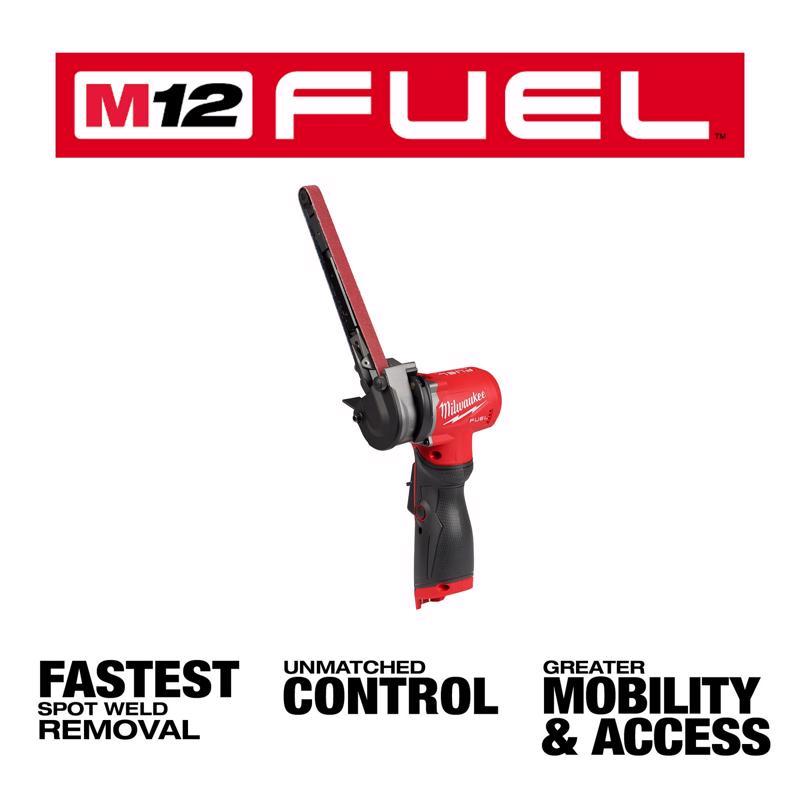Milwaukee M12 FUEL 0.5 in. W X 18 in. L Cordless Bandfile Sander Tool Only