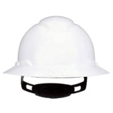 3M SecureFit 4-Point Ratchet Full Brim Hard Hat White