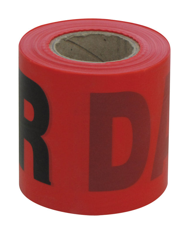 C.H. Hanson 200 ft. L X 3 in. W Plastic Danger Barricade Tape Red