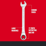 Craftsman Metric and SAE Ratcheting Box Wrench Set 67 pc