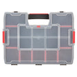 Craftsman 13 in. W X 3.5 in. H X 17.5 in. D Storage Organizer Plastic 15 compartments Black/Red