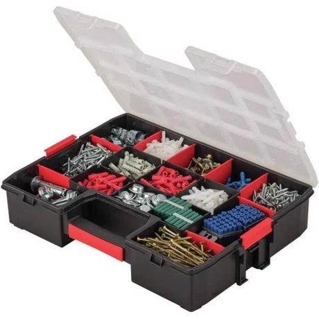 Craftsman 13 in. W X 3.5 in. H X 17.5 in. D Storage Organizer Plastic 15 compartments Black/Red