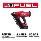 Milwaukee M18 FUEL 18 Volt Brushless 30 deg Framing Nailer Kit
