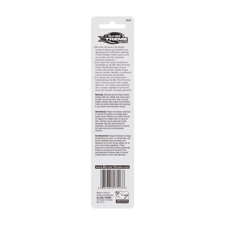 Blu-Mol Xtreme 6 in. Bi-Metal Reciprocating Saw Blade 10 TPI 1 pk