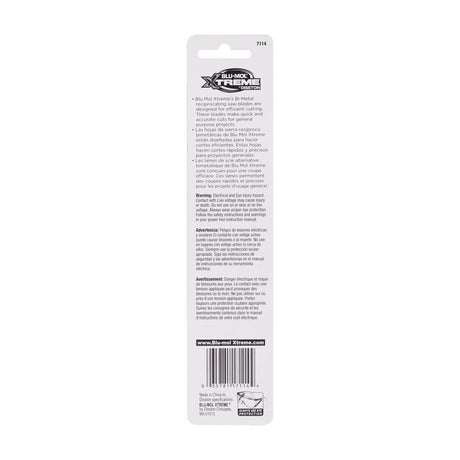 Blu-Mol Xtreme 6 in. Bi-Metal Reciprocating Saw Blade 24 TPI 1 pk