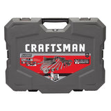 Craftsman OVERDRIVE 1/4 & 3/8 & 1/2 in. drive Metric/SAE 6 Point Mechanic's Tool Set 121 pc