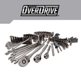 Craftsman OVERDRIVE 1/4 & 3/8 & 1/2 in. drive Metric/SAE 6 Point Mechanic's Tool Set 154 pc