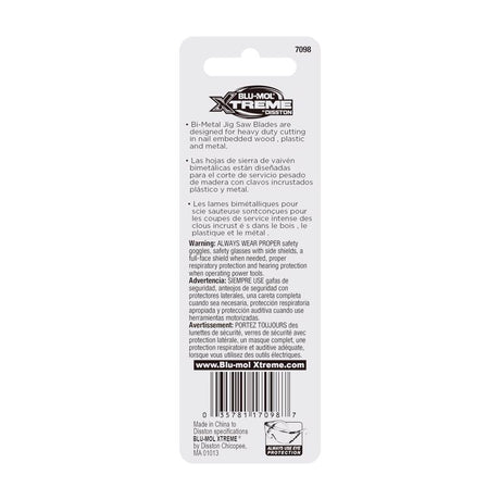 Blu-Mol Xtreme 3-1/8 in. Bi-Metal Universal Jig Saw Blade 10 TPI 2 pk