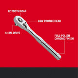 Craftsman Low Profile 1/4 in. drive Ratchet 72 teeth
