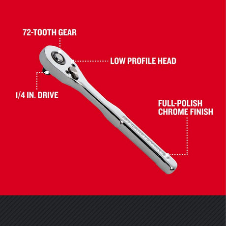 Craftsman Low Profile 1/4 in. drive Ratchet 72 teeth