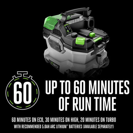 EGO Power+ WDV0900 9 gal Cordless Wet/Dry Vacuum Tool Only 56 V