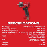 Milwaukee M18 FUEL 1/2 in. Cordless Brushless Impact Wrench Tool Only