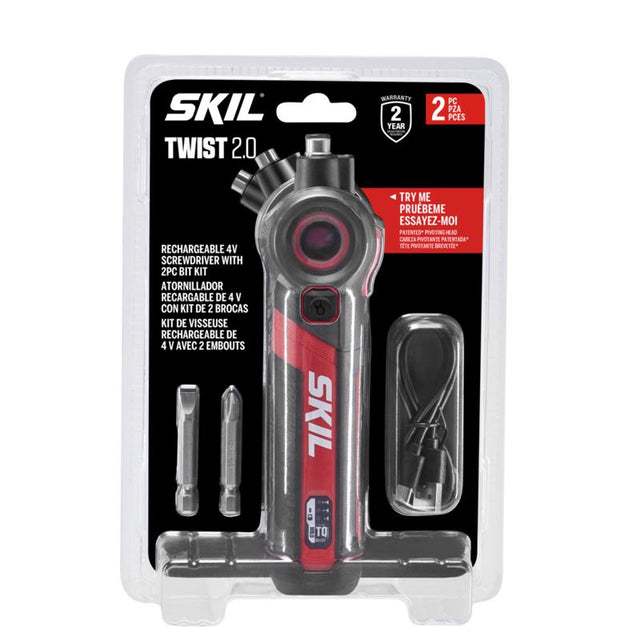 SKIL 4V Cordless Rechargeable Screwdriver with Bit Set