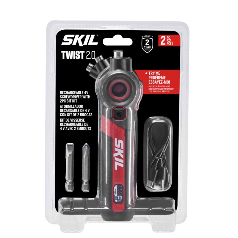 SKIL 4V Cordless Rechargeable Screwdriver with Bit Set